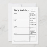 Daily Food diary