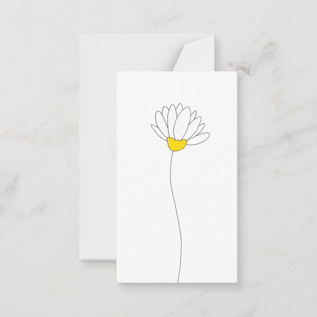 Carte De Correspondance Daisy tiré à la main (Devant)