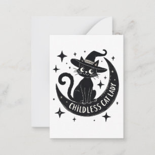 Carte De Correspondance Dame Chaton sans Enfant Harris Walz Halloween Past