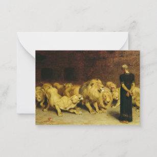 Carte De Correspondance Daniel in the Lions' Den, 1872 par Briton Riviere