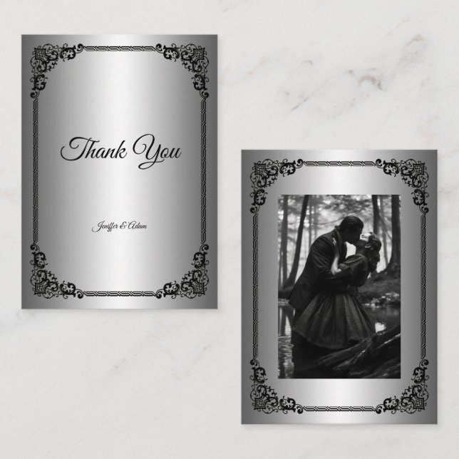 Carte De Correspondance Dark Gothic Halloween wedding (Devant / Derrière)