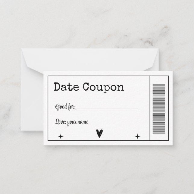 Carte De Correspondance Date coupon (Devant)