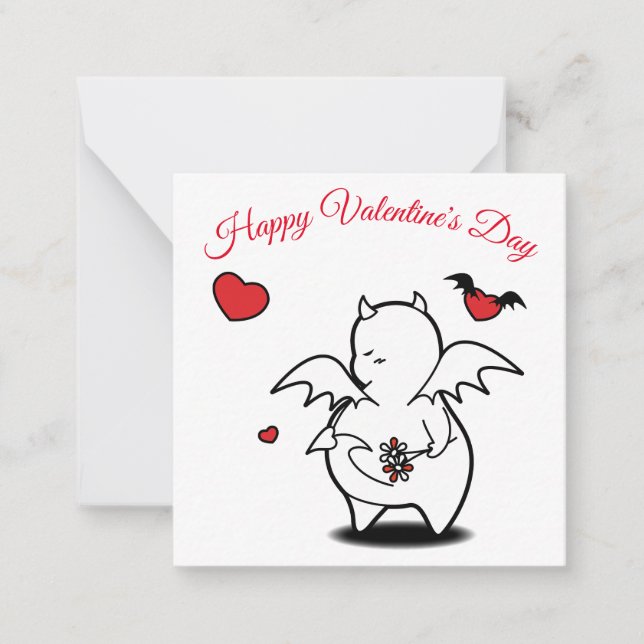 Carte De Correspondance DBY avec des amis Hearty Heureuse Sainte-Valentin (Devant)