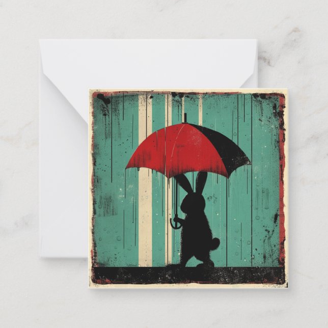 Carte De Correspondance De la bruine aux rêves, Écrivez Rainbows Bunny (Devant)