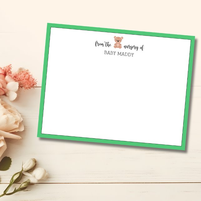 Carte de correspondance de la nurserie de l'ours e (Créateur téléchargé)
