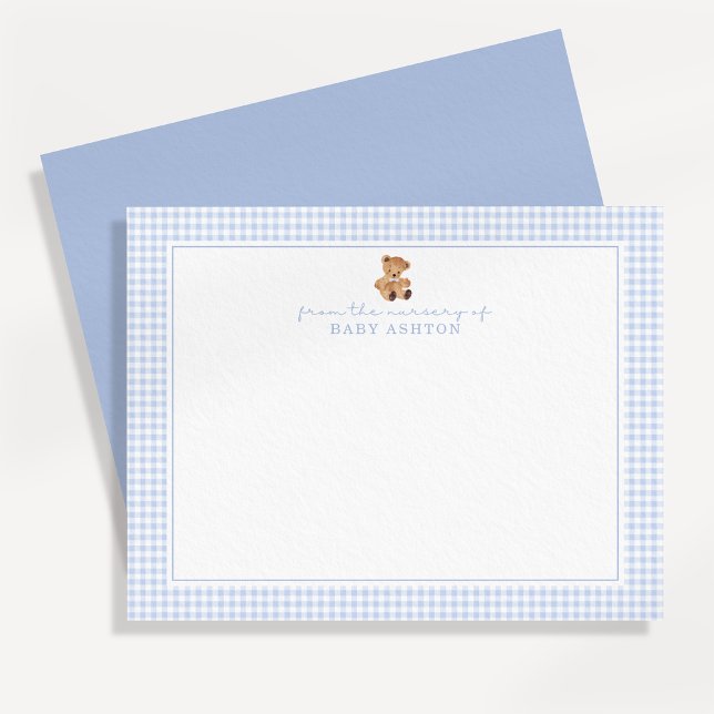 Carte de correspondance de la nurserie Ourson Ging (Créateur téléchargé)