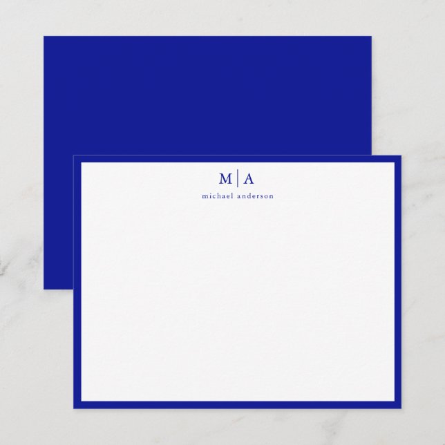 Carte de correspondance de l'amiral bleu (Devant / Derrière)