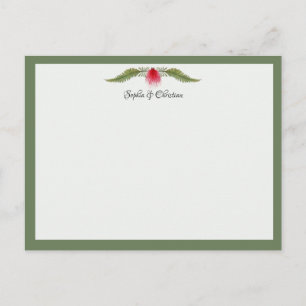 Carte de correspondance de mariage sur le thème de