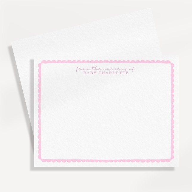 Carte de correspondance de nurserie à bordure fest (Créateur téléchargé)