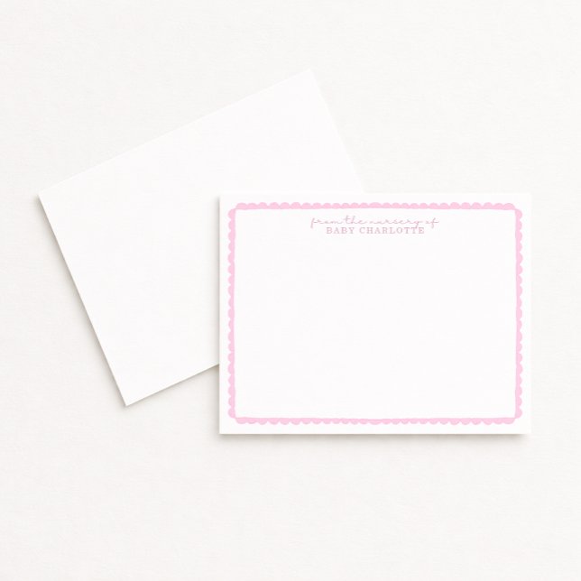 Carte de correspondance de nurserie à bordure fest (Créateur téléchargé)