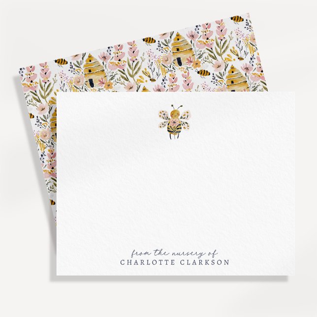 Carte de correspondance de pépinière de abeille fl (Créateur téléchargé)