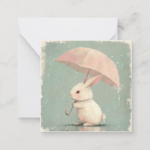 Carte De Correspondance De Raindrops à Réflexions : Bunny Creative