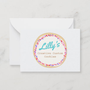 Carte De Correspondance Décorateur de biscuits ou de cupcake