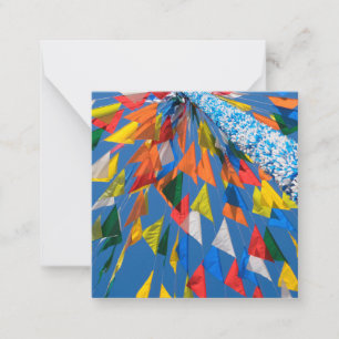 Carte De Correspondance Décoration de drapeau triangulaire