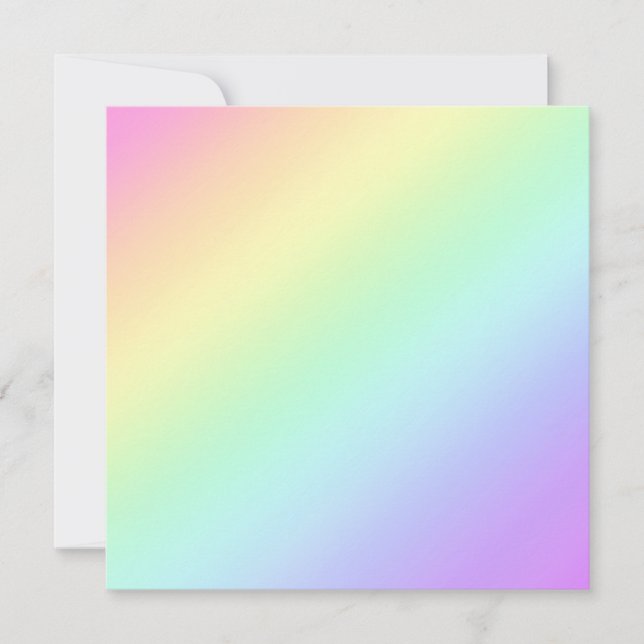 Carte De Correspondance Dégradé arc-en-ciel Pastel Diagonal (Devant)
