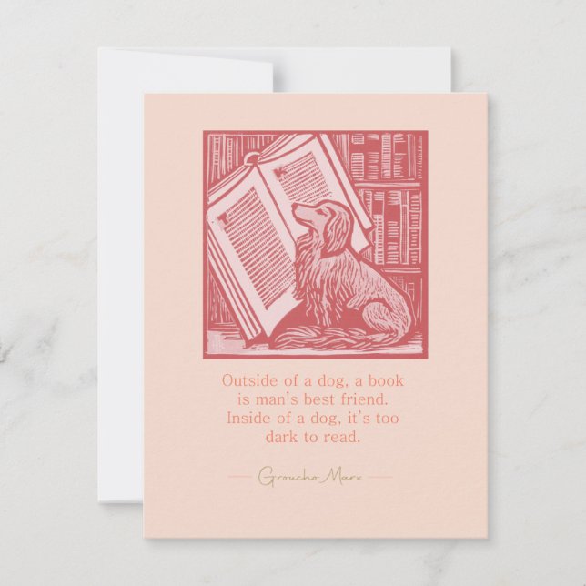 Carte De Correspondance Dehors d'un chien (Devant)