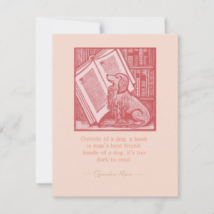 Carte De Correspondance Dehors d'un chien