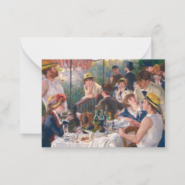 Carte De Correspondance Déjeuner de la fête nautique, 1880 par Renoir (Devant)