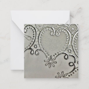 Carte De Correspondance Dentelle gris