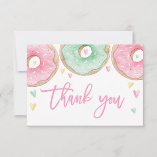 Carte De Correspondance Des beignets roses merci