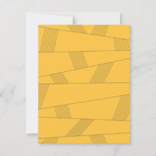 Carte De Correspondance Design graphique abstrait simple, jaune et moderne