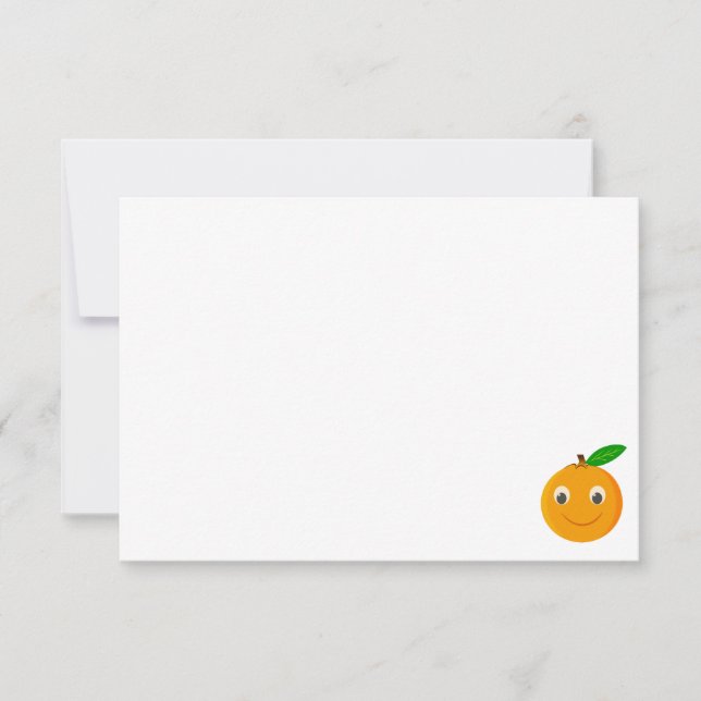 Carte De Correspondance Dessin animé mignon orange vierge (Devant)