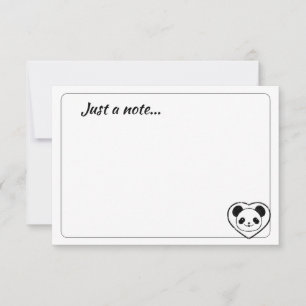 Carte De Correspondance Dessin animé personnalisé d'ours panda mignon just
