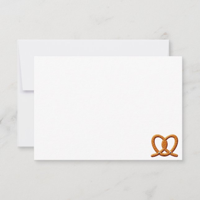 Carte De Correspondance Dessin de bretzel mignon à compléter (Devant)