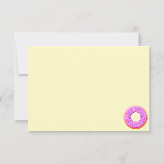 Carte De Correspondance Dessin de donut avec paillettes (Devant)