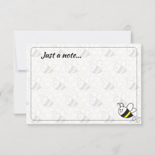 Carte De Correspondance Dessin de nid d'abeille à miel Juste une note