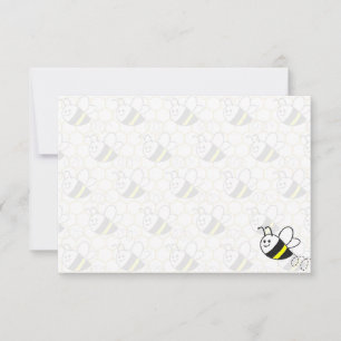 Carte De Correspondance Dessin de nid d'abeille à miel vierge