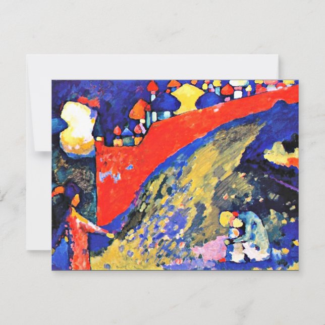 Carte De Correspondance Destin du mur rouge par Kandinsky (Devant)