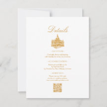 Détails de mariage de la bordure ornée vintage dor