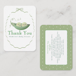 Carte De Correspondance Deux petits pois dans une cosse Jumeaux Arc vert B