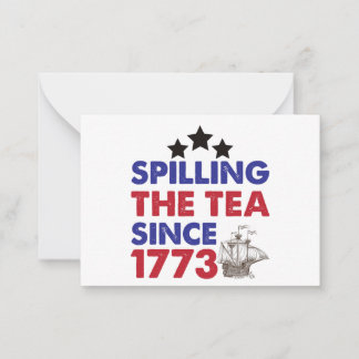 Carte De Correspondance Déverser Le Thé Depuis 1773 4 juillet patriotique