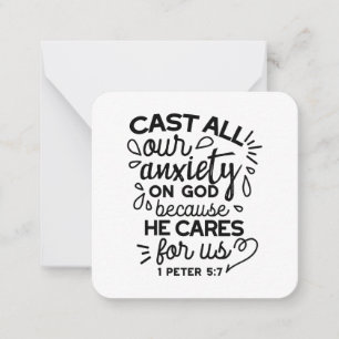 Carte De Correspondance Déversez toute votre anxiété – 1 Pierre 5:7 Verset