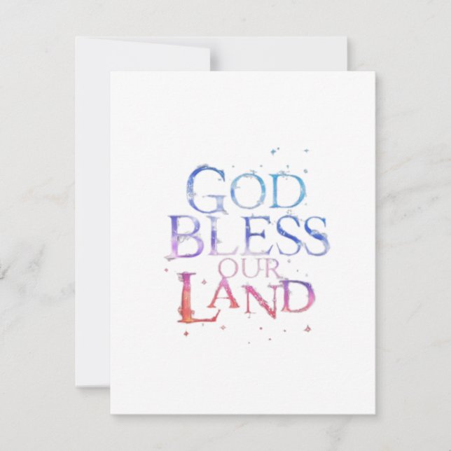 Carte De Correspondance Dieu bénisse notre terre (Devant)