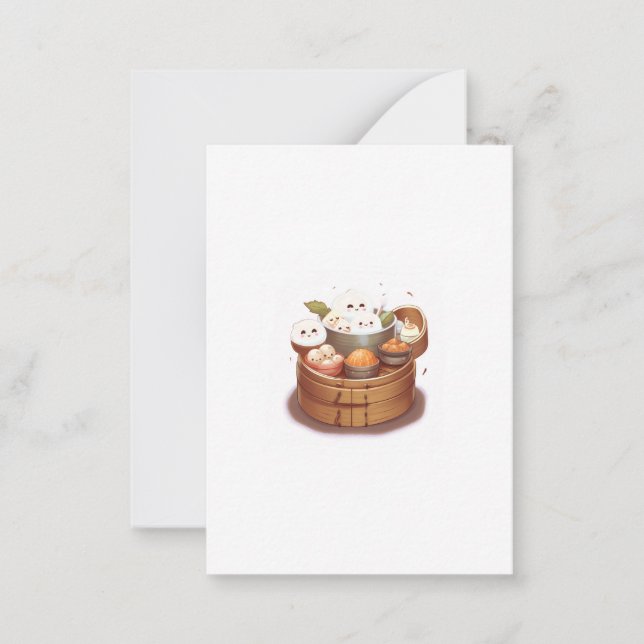 Carte De Correspondance Dim sum, thème nourriture (Devant)