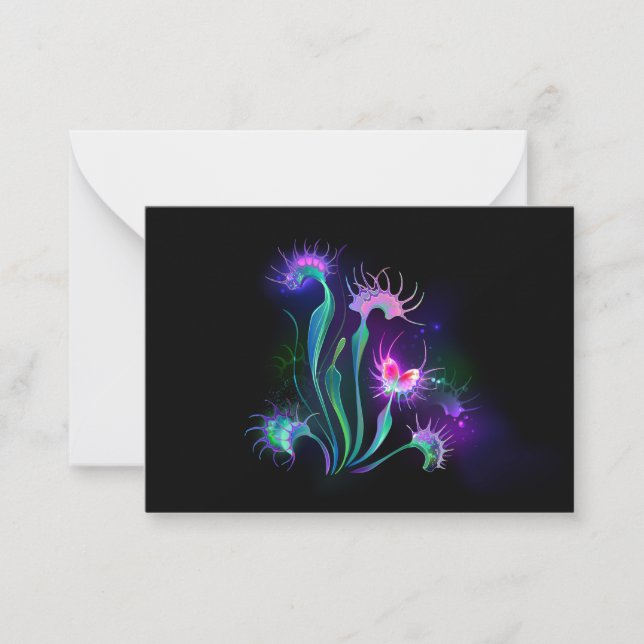 Carte De Correspondance Dionaea piège lumineuse (Devant)