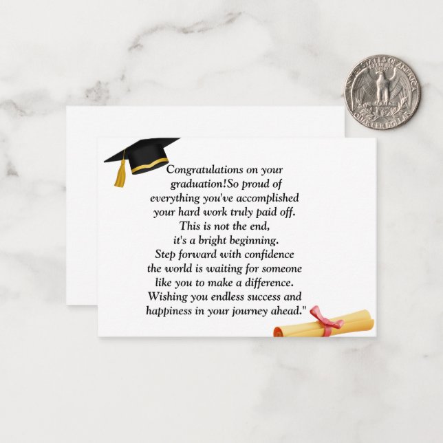 Carte De Correspondance Diplôme - Conception universelle pour tous les âge (Devant/Arrière en situation)