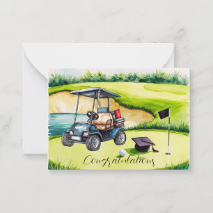 Carte De Correspondance Diplôme de golf sur le thème du golfeur sur le gre
