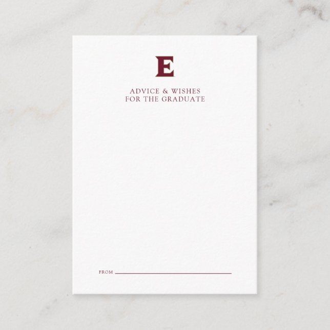 Carte De Correspondance Diplôme de l'Université Elon (Devant)