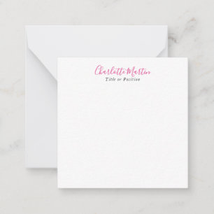 Carte De Correspondance Directeur Consultant Chef Blanc Rose Professionnel