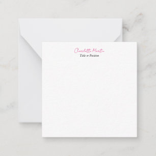 Carte De Correspondance Directeur Consultant Chef Blanc Rose Professionnel