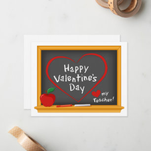 Carte De Correspondance Dites Heureuse Sainte-Valentin à votre enseignant 