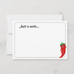 Carte De Correspondance Divine Piment Rouge Douce Personnalisée Juste un M