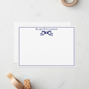 Carte De Correspondance DIY Colors Ruban à Nœud Élégant #6 Cadre Bleu