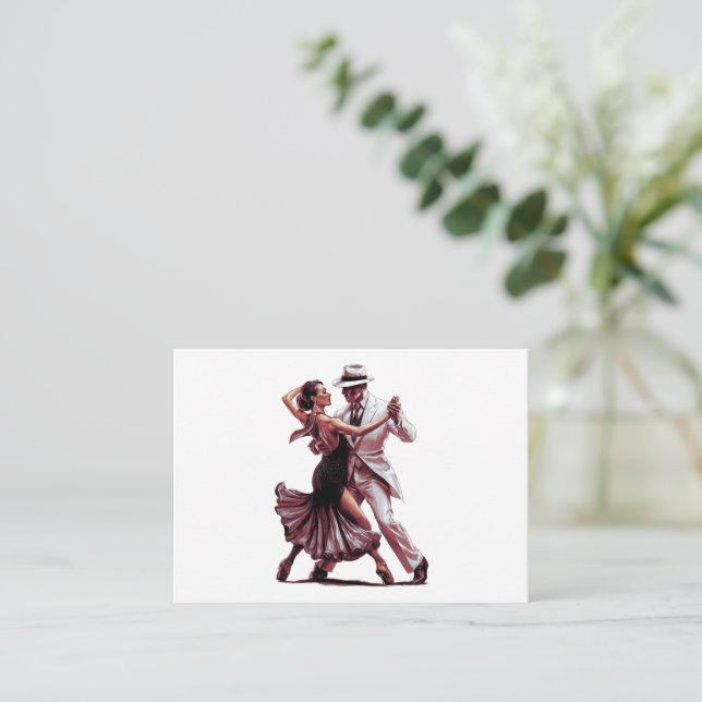 Carte De Correspondance Doit-On Danser - Design 1 (Debout devant)