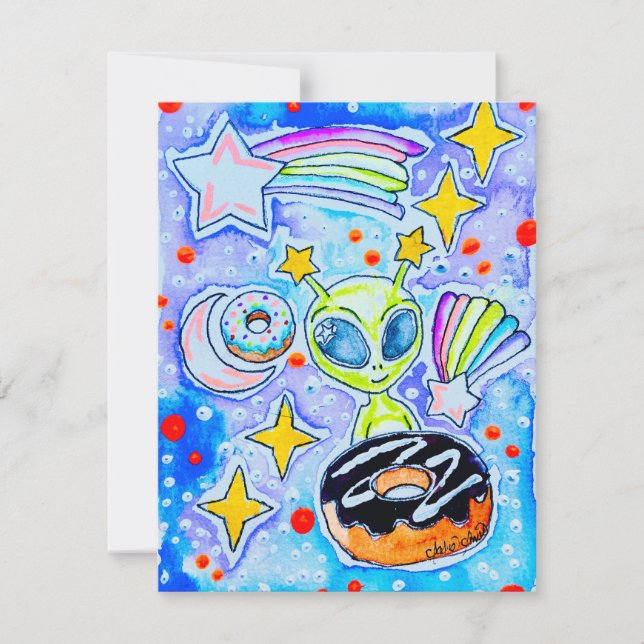 Carte De Correspondance Donut extraterrestre (Devant)