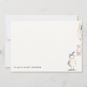 Carte De Correspondance Douce Fête de Naissance Fleur Aquarelle de la Ferm